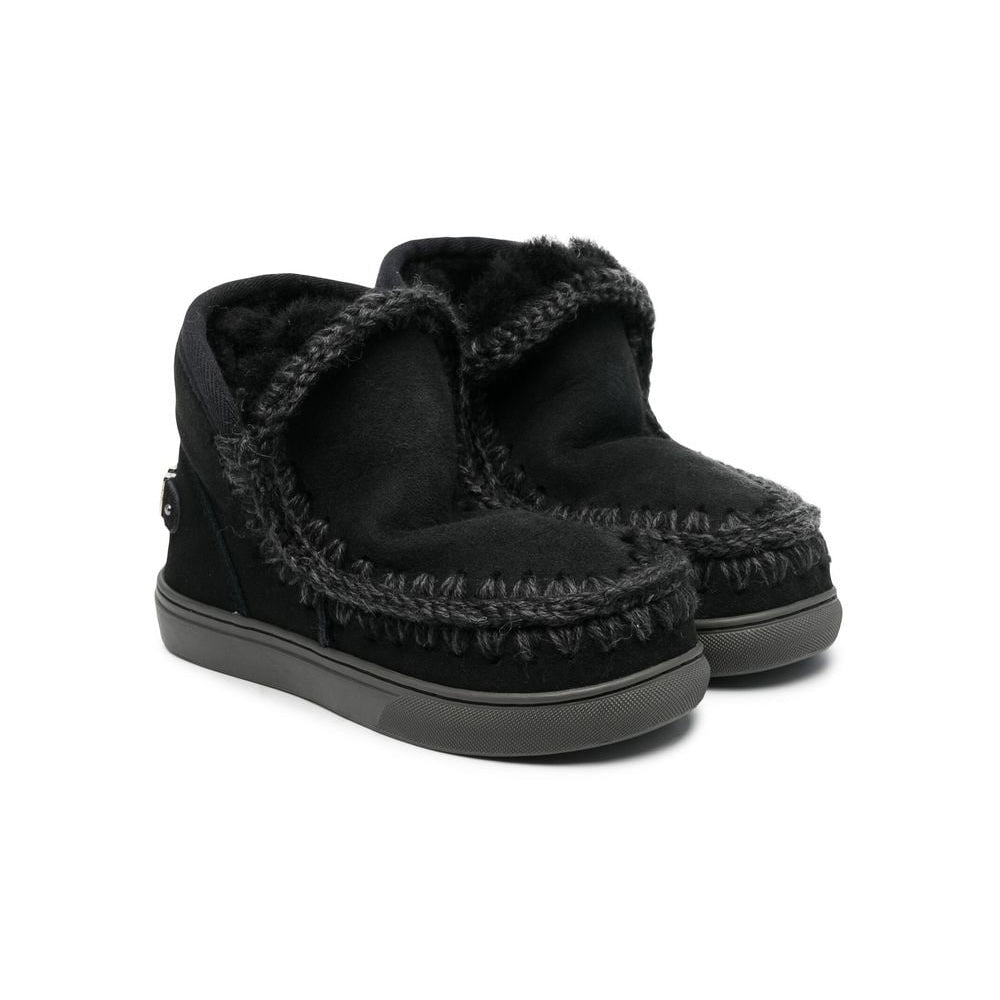 Stivali mid Eskimo per bambina Mou Kids nero con punta tonda FK111015A BKBK MOU KIDS