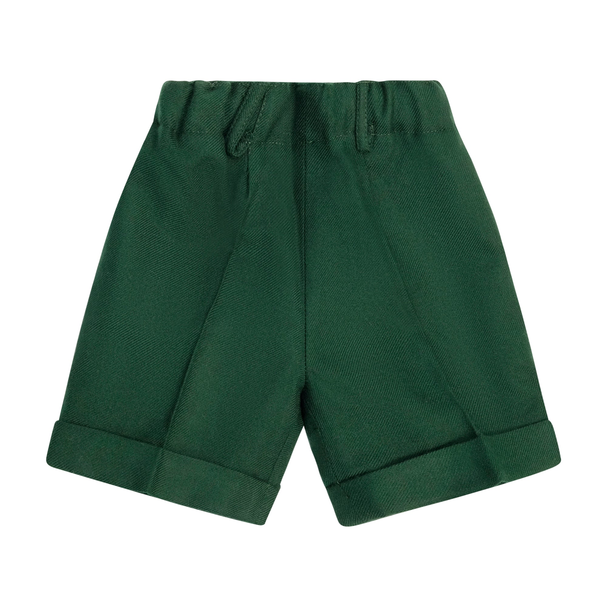 Shorts per neonato Paio Crippa verde con vita elasticizzata ULIVO 58 PAIO CRIPPA KIDS