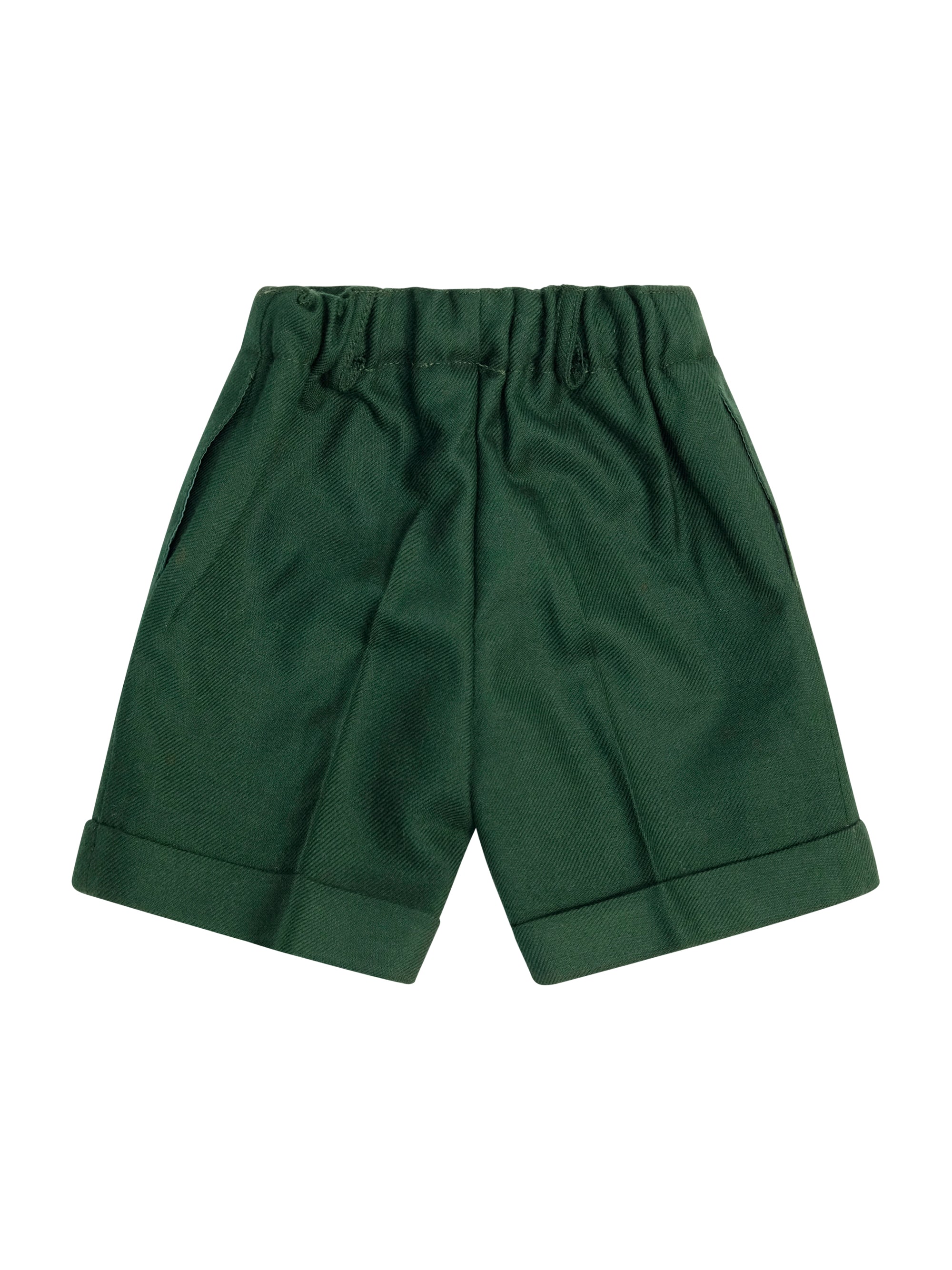 Shorts per neonato Paio Crippa verde con vita elasticizzata ULIVO 58 PAIO CRIPPA KIDS
