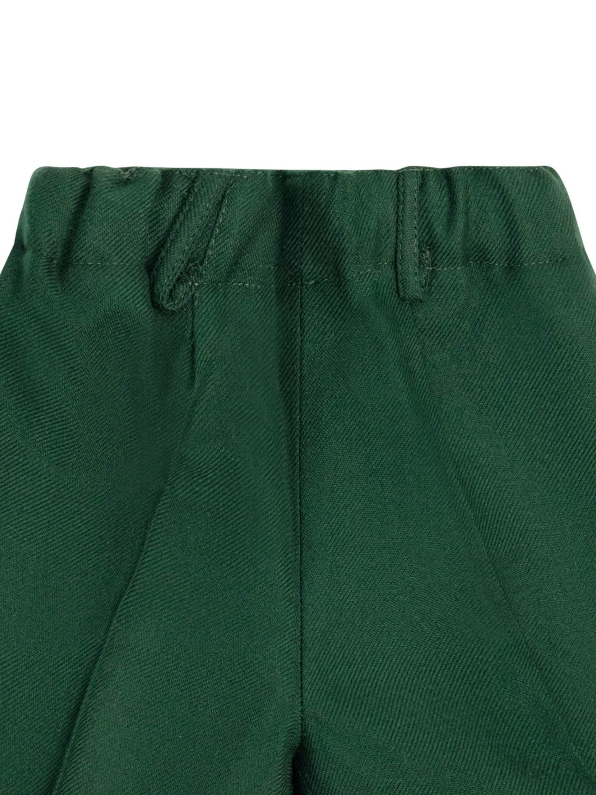 Shorts per neonato Paio Crippa verde con vita elasticizzata ULIVO 58 PAIO CRIPPA KIDS