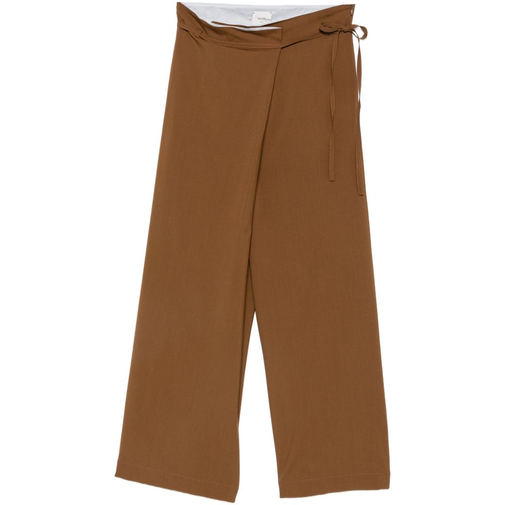 Pantaloni per donna Alysi marroni con gamba ampia 166102 A6055 CG ALYSI