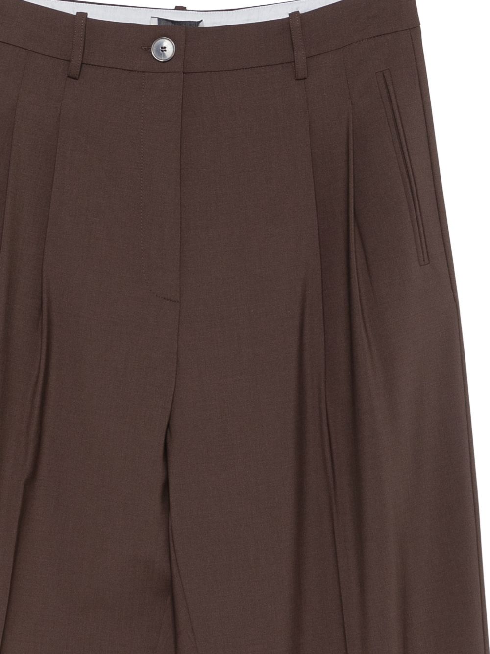 Pantaloni per donna Alysi marroni con parte anteriore plissettata 166115 A6055 CACAO ALYSI