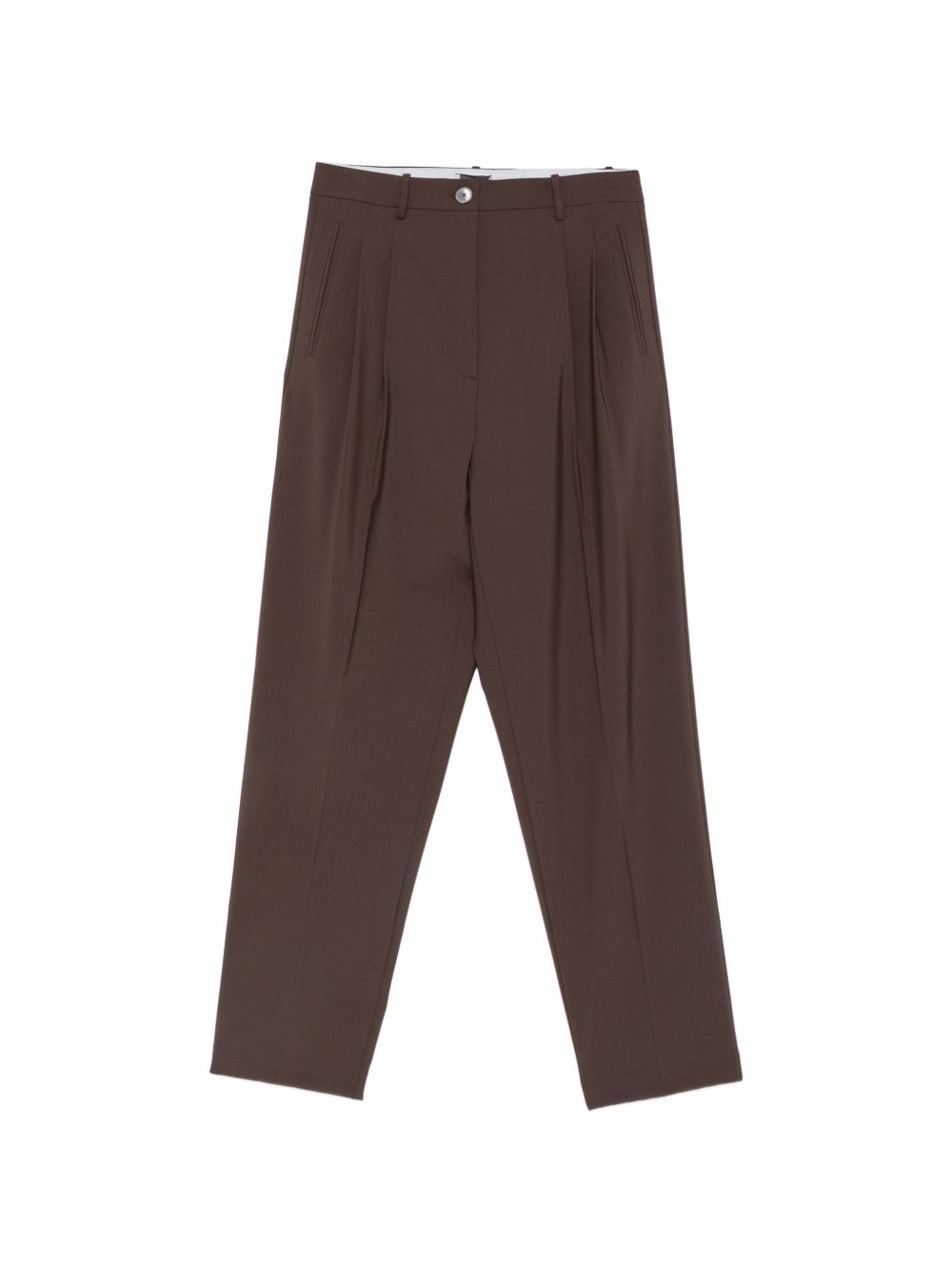 Pantaloni per donna Alysi marroni con parte anteriore plissettata 166115 A6055 CACAO ALYSI