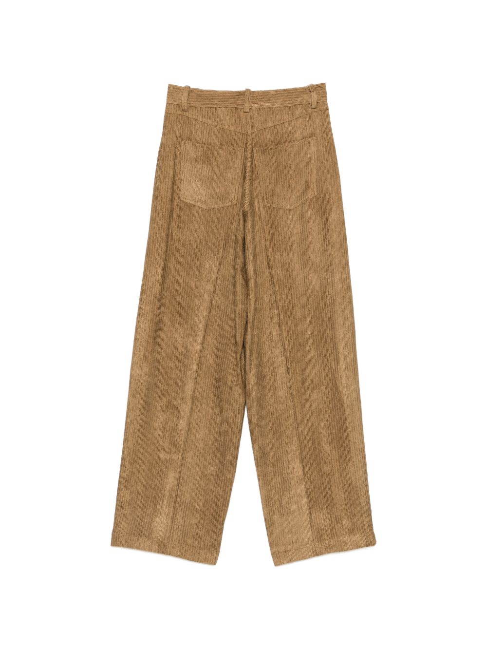 Pantaloni in velluto Alysi beige a coste con passanti per cintura 166116 A6003 KK ALYSI
