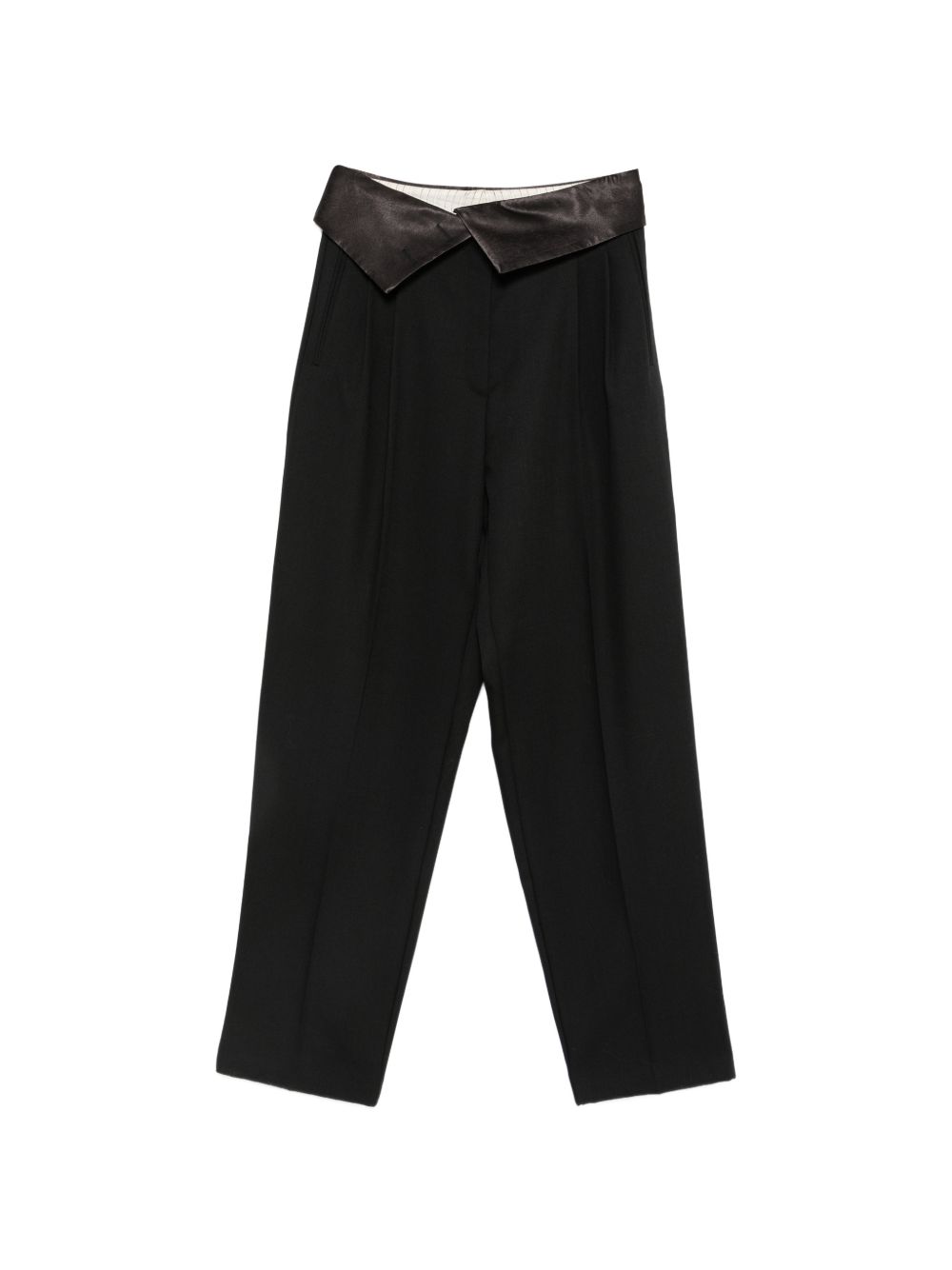 Pantaloni Alysi neri con dettaglio vita piegato 166146 A6204 NE ALYSI