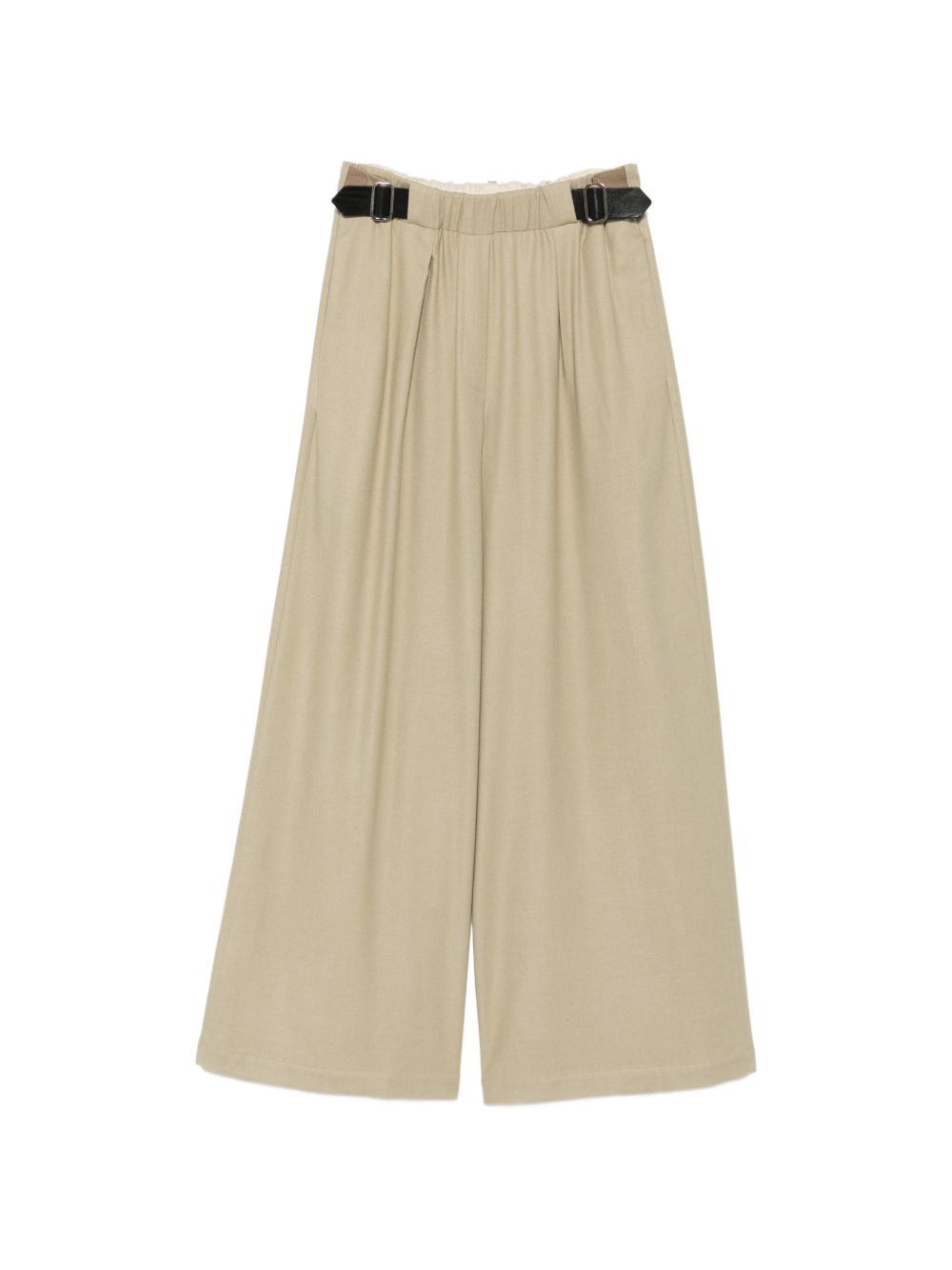 Pantaloni per donna Alysi verdi con fibbie sui lati 166157 A6218 SV ALYSI
