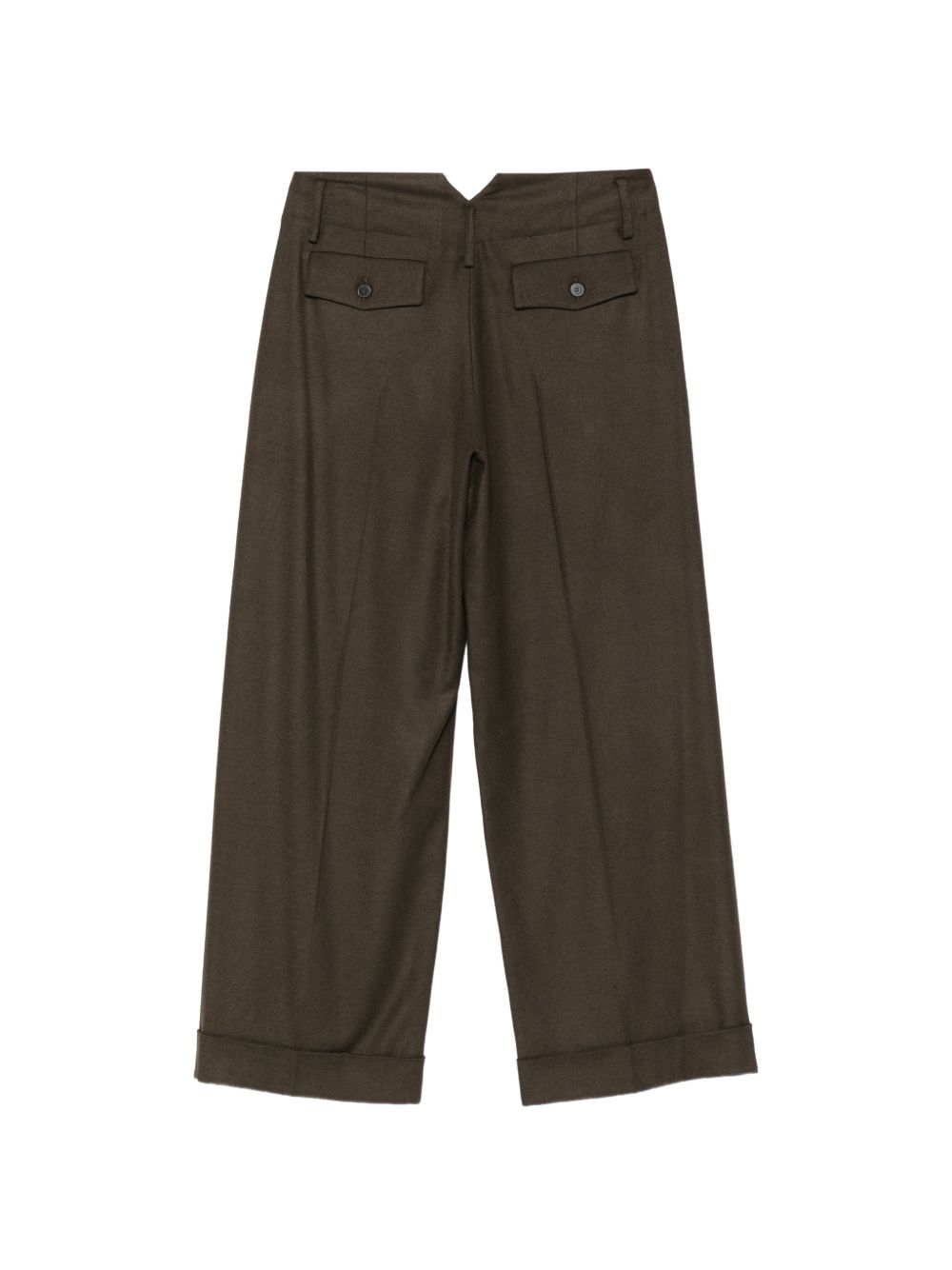 Pantaloni per donna Alysi verdi con dettagli plissettati 166173 A6218 BSO ALYSI