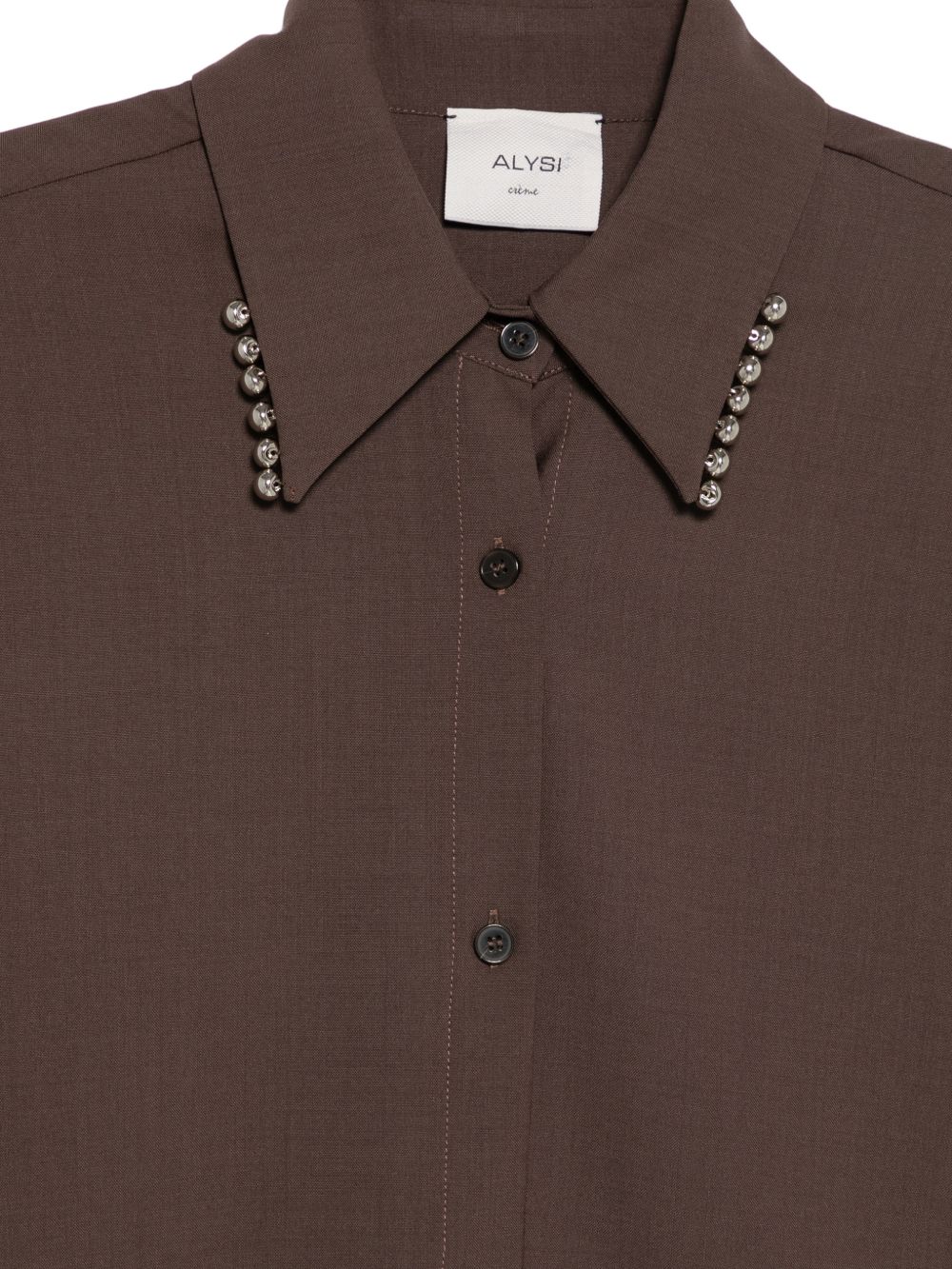 Camicia per donna Alysi marrone con orlo curvo 166223 A6055 CACAO ALYSI