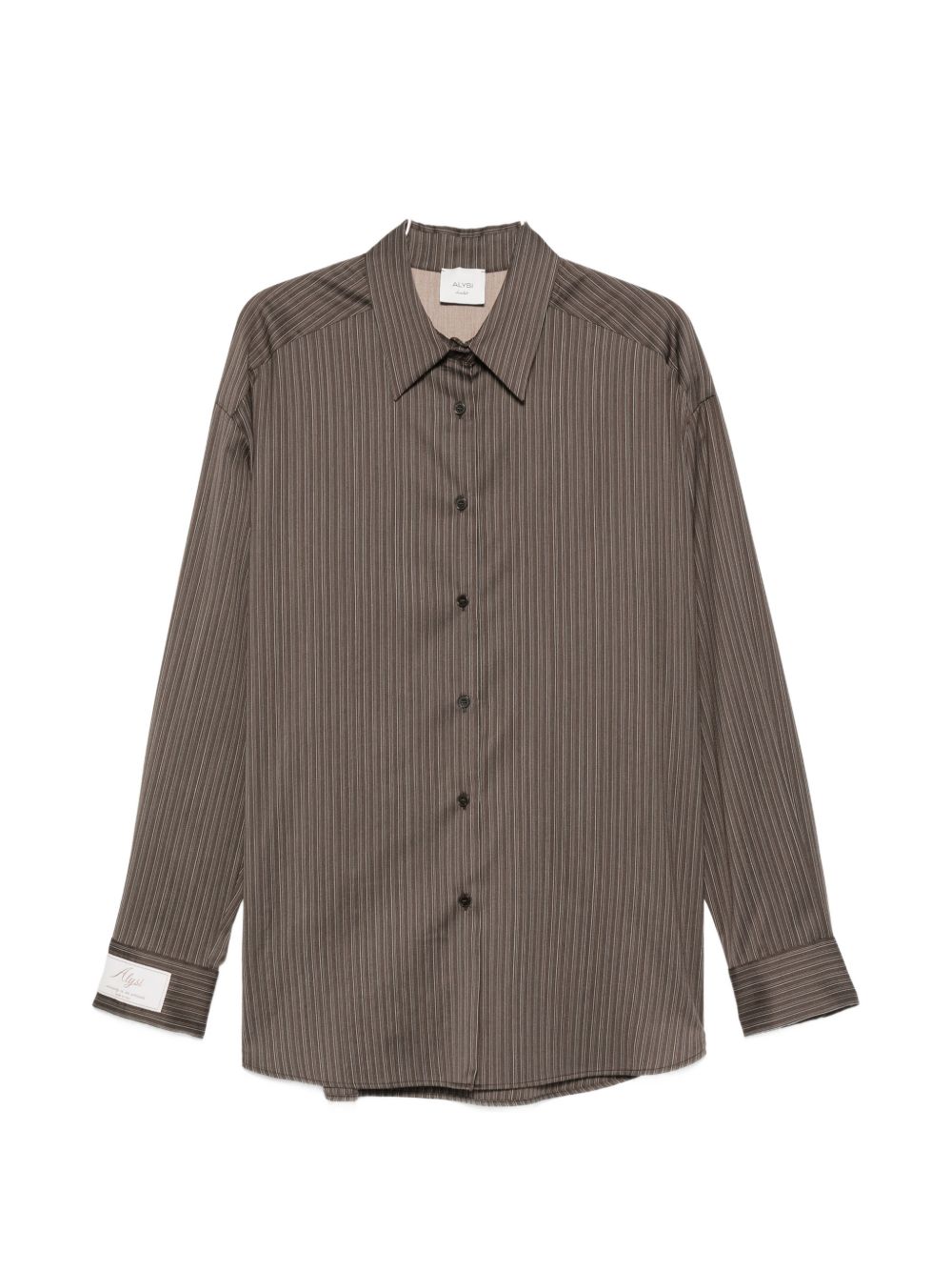 Camicia per donna Alysi marrone con design a righe 166240 A6235 CAFFE ALYSI