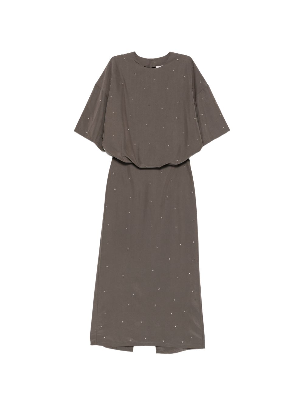 Abito midi per donna Alysi marrone impreziosito da strass 166313 A6242 CAFFE ALYSI