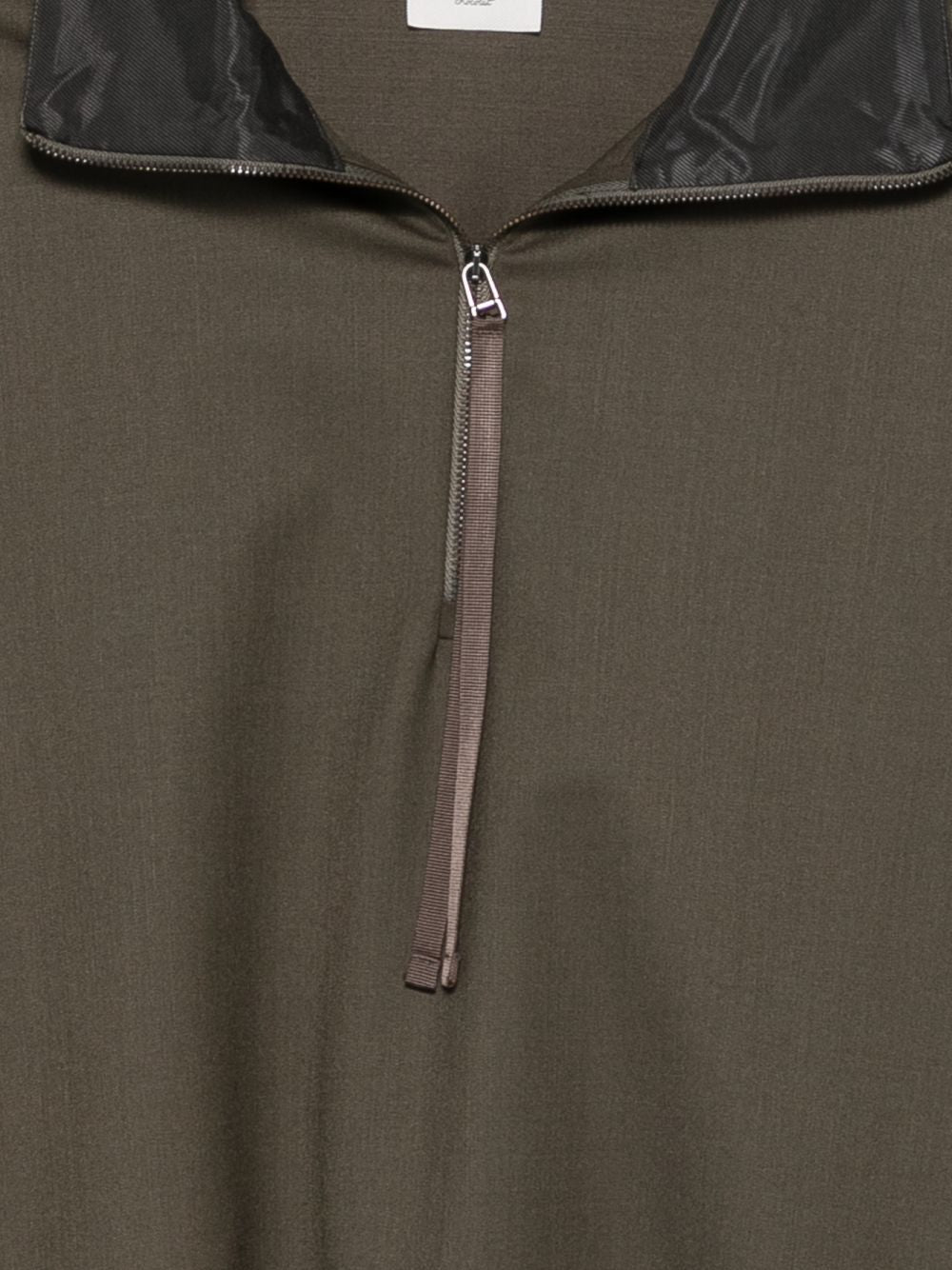 Giubbino per donna Alysi verde con colletto in pelle 166936 A6212 BSO ALYSI