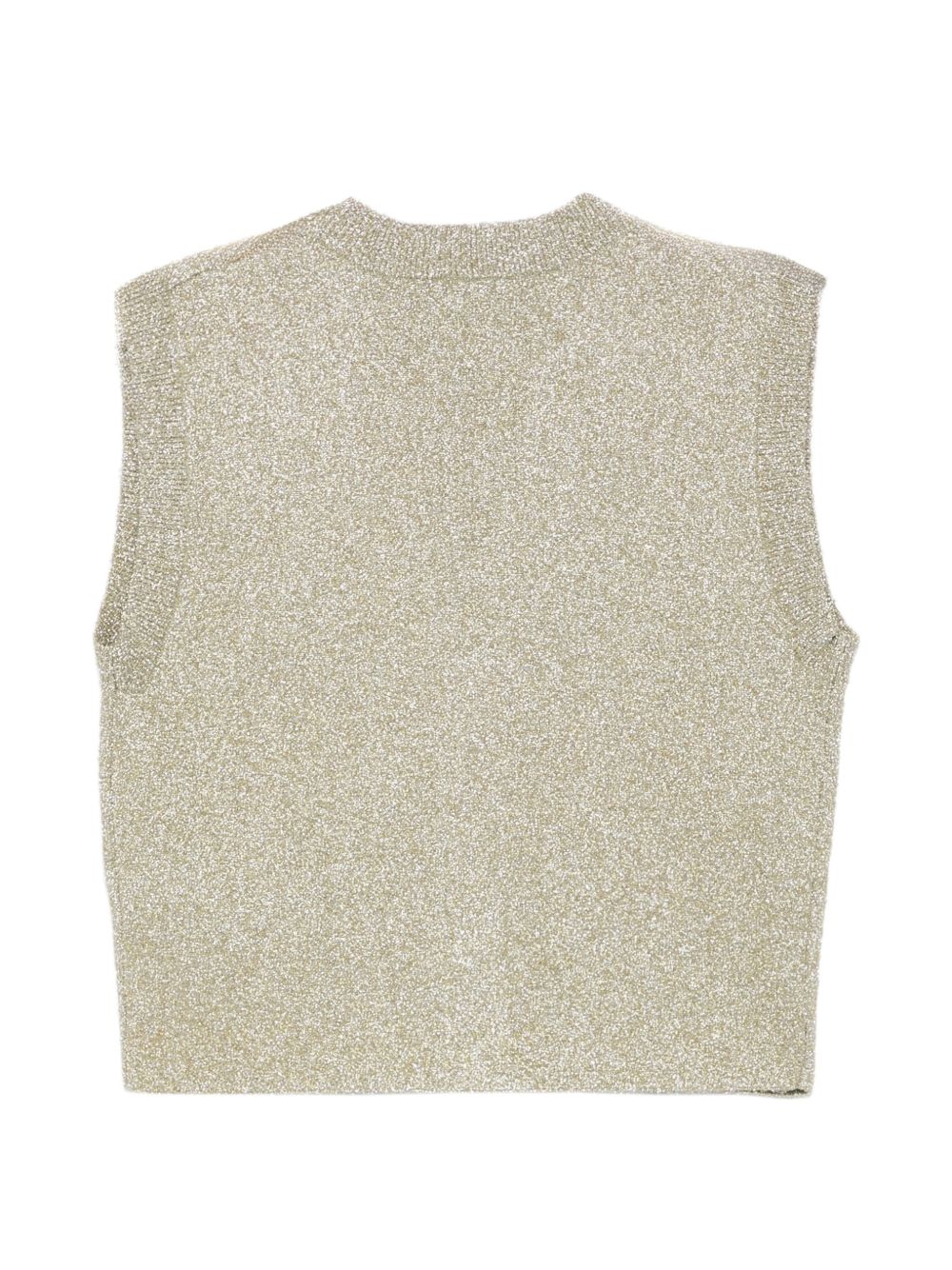 Gilet per donna Alysi oro con glitter 266401 A6215 PLAT ALYSI