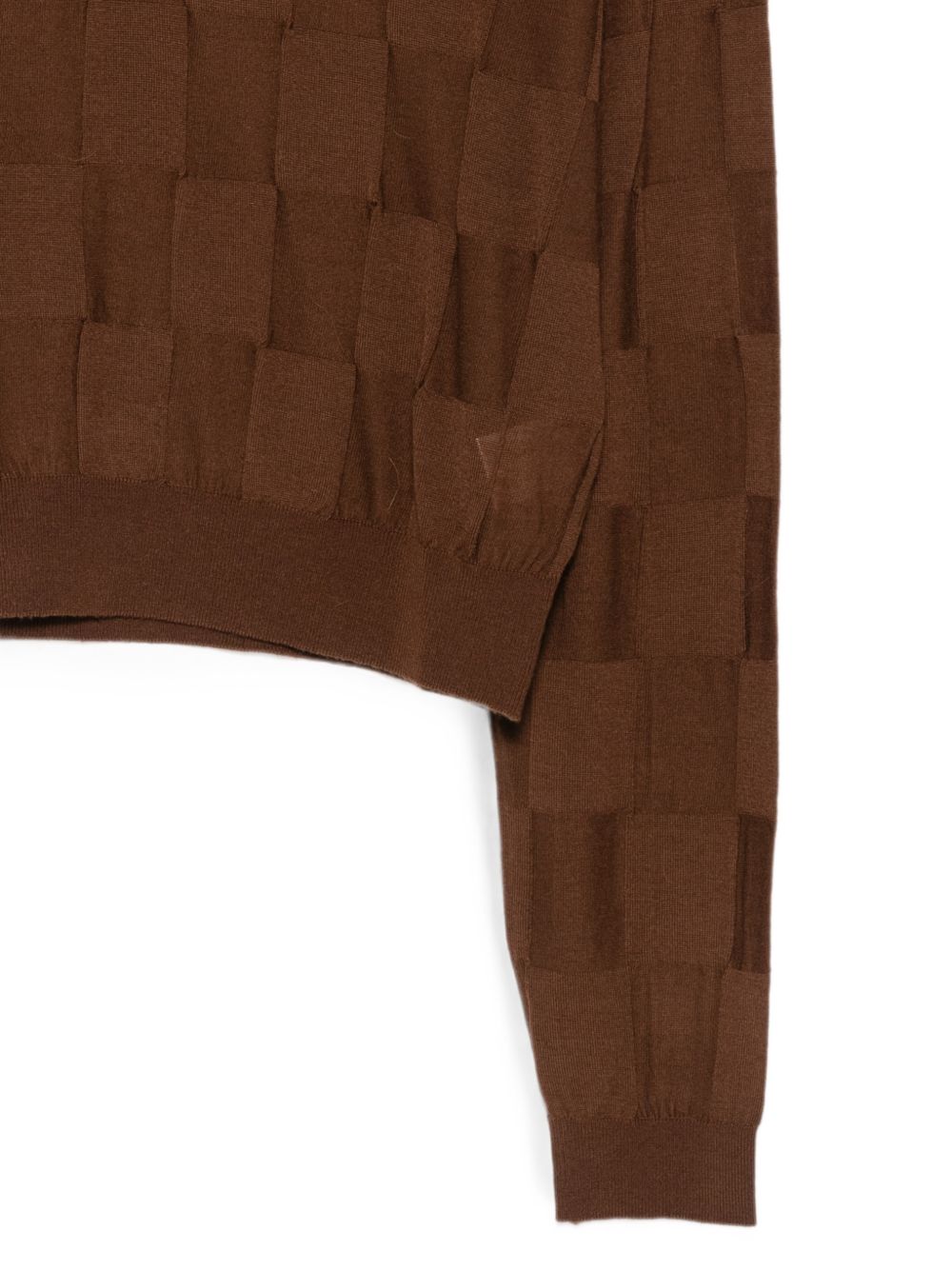 Maglione per donna Alysi marrone con design a quadri 266421 A6035 CACAO ALYSI
