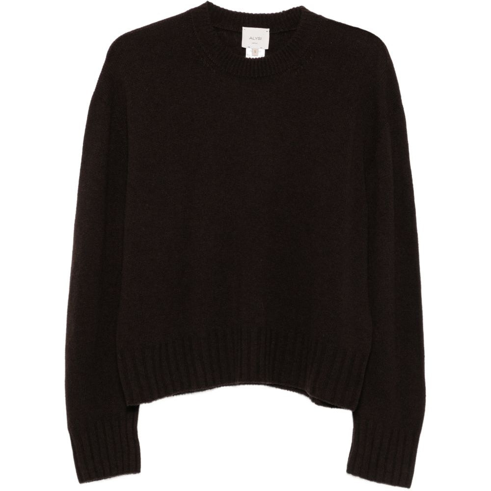 Maglione per donna Alysi marrone a girocollo 266435 A6008 CACAO ALYSI