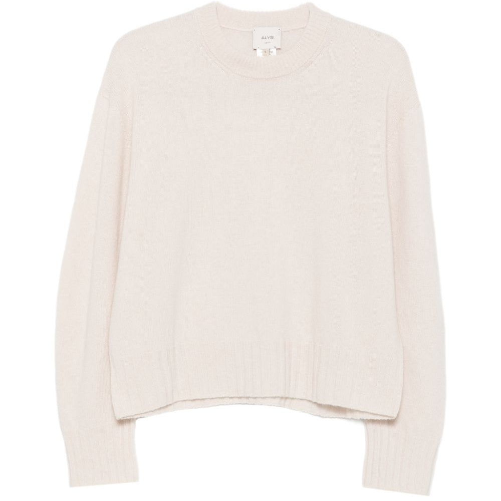 Maglione per donna Alysi bianco con lavorazione a maglia 266435 A6008 LT ALYSI