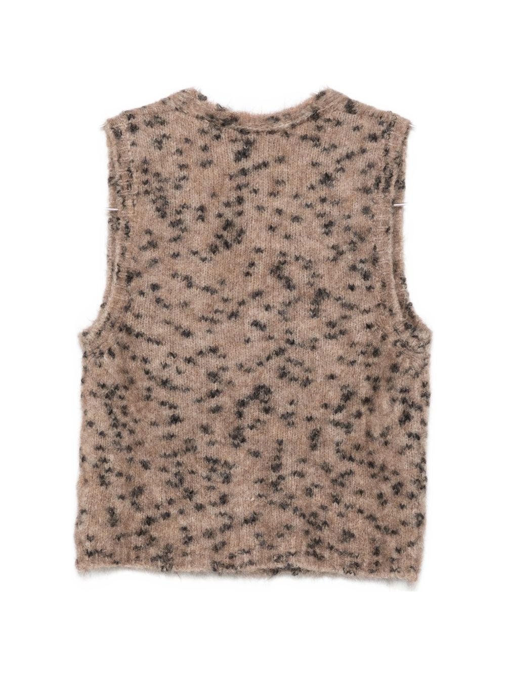 Gilet per donna Alysi marrone con stampa leopardata 266461 A6019 CAST ALYSI