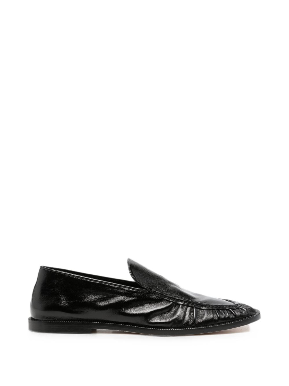 Mocassini per donna Alysi nere con dettagli arricciati 366608 A6100 NE ALYSI