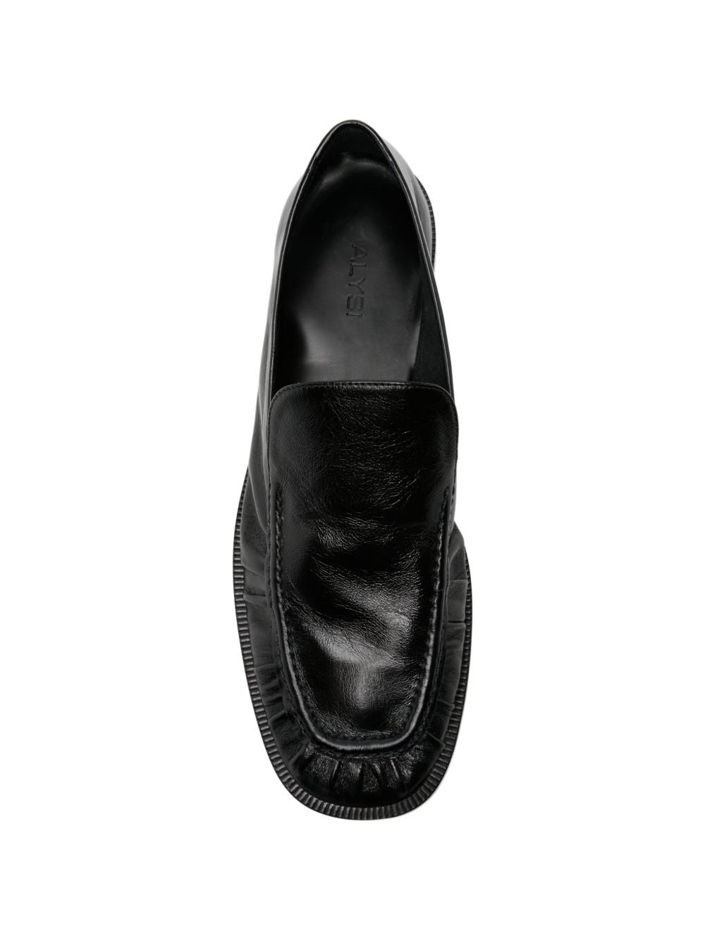 Mocassini per donna Alysi nere con dettagli arricciati 366608 A6100 NE ALYSI