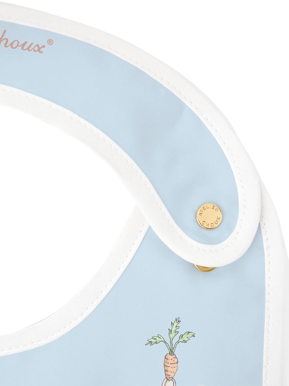 Bavaglino per neonati Atelier Choux Paris azzurro con stampa grafica sul davanti BI-CS-ETB N-U ATELIER CHOUX PARIS KIDS