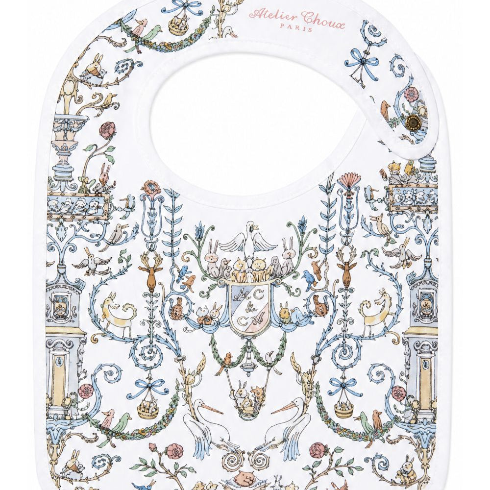 Bavaglino per neonati Atelier Choux bianco con stampa BI-CS-TDJ B-U ATELIER CHOUX PARIS KIDS