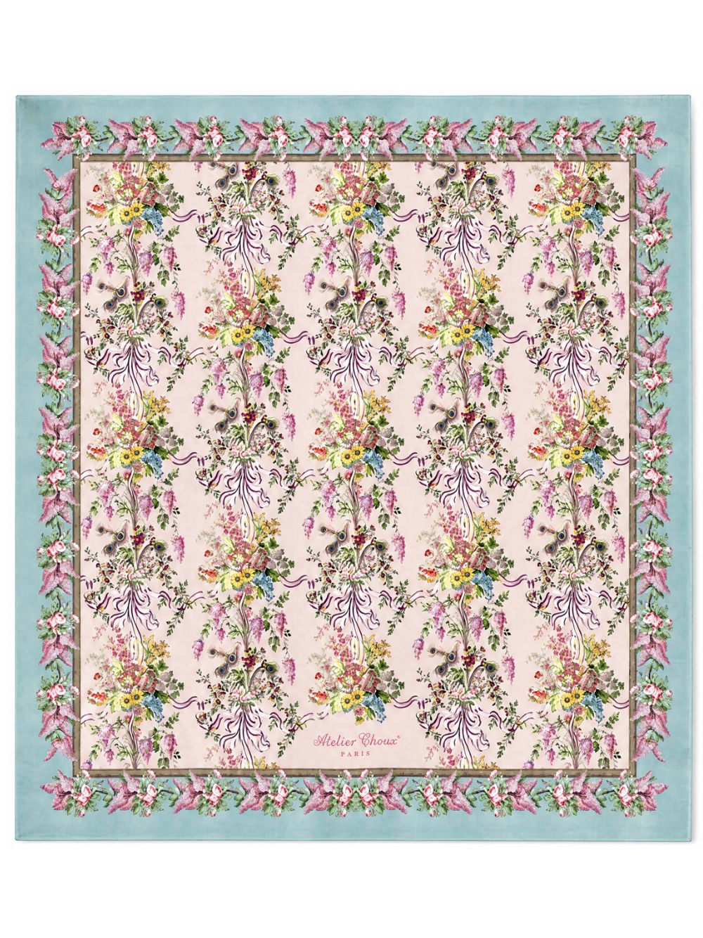 Coperta per neonati Atelier Choux Paris rosa con stampa grafica floreale all-over CA-CQ-MAA N-U ATELIER CHOUX PARIS KIDS