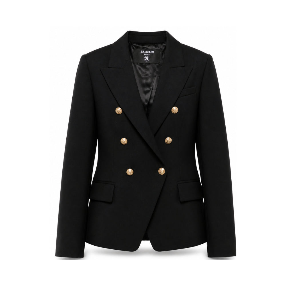 Blazer per bambina Balmain Kids nero con chiusura a doppiopetto BX2A04 I0196 930OR BALMAIN KIDS