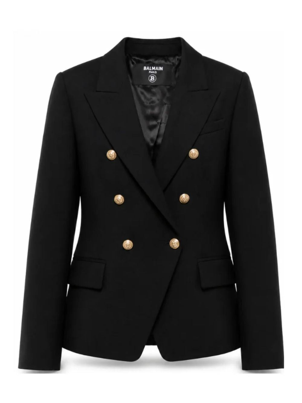 Blazer per bambina Balmain Kids nero con chiusura a doppiopetto BX2A04 I0196 930OR BALMAIN KIDS