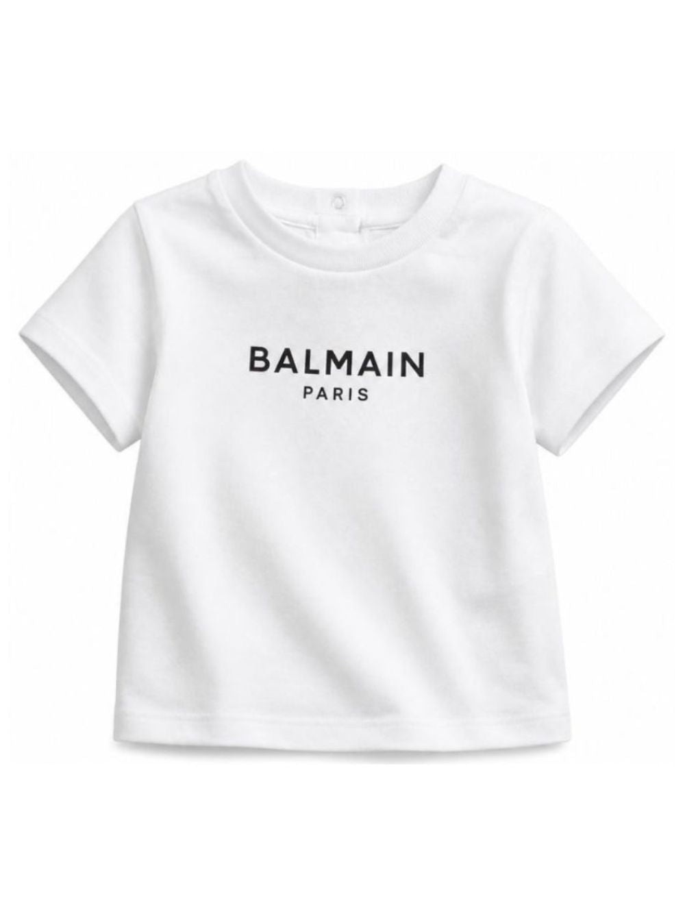 T-shirt da neonato balmain Kids bianca con stampa logo BY8631 Z3672 100NE BALMAIN KIDS