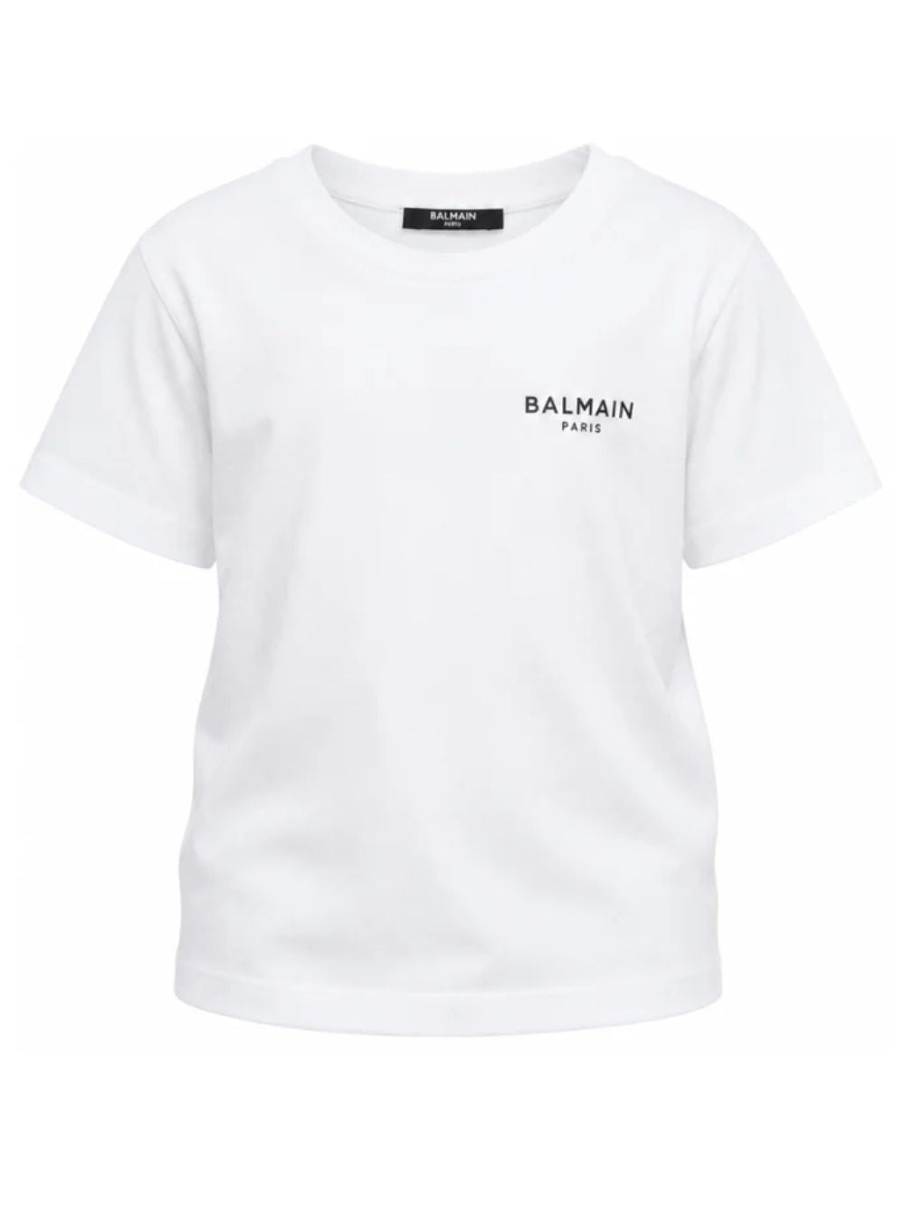 T-shirt per bambino Balmain Kids bianca con logo sul davanti BY8R31 Z3672 100NE BALMAIN KIDS