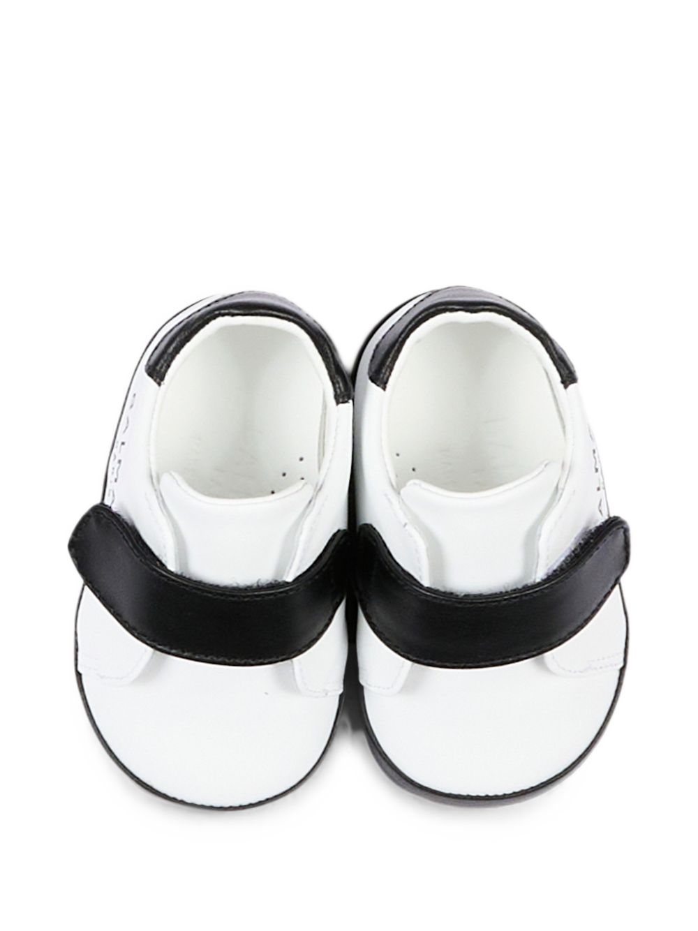 Sneakers per neonati Balmain Kids bianche e nere con logo sul davanti BZ0336 Y0051 100NE BALMAIN KIDS