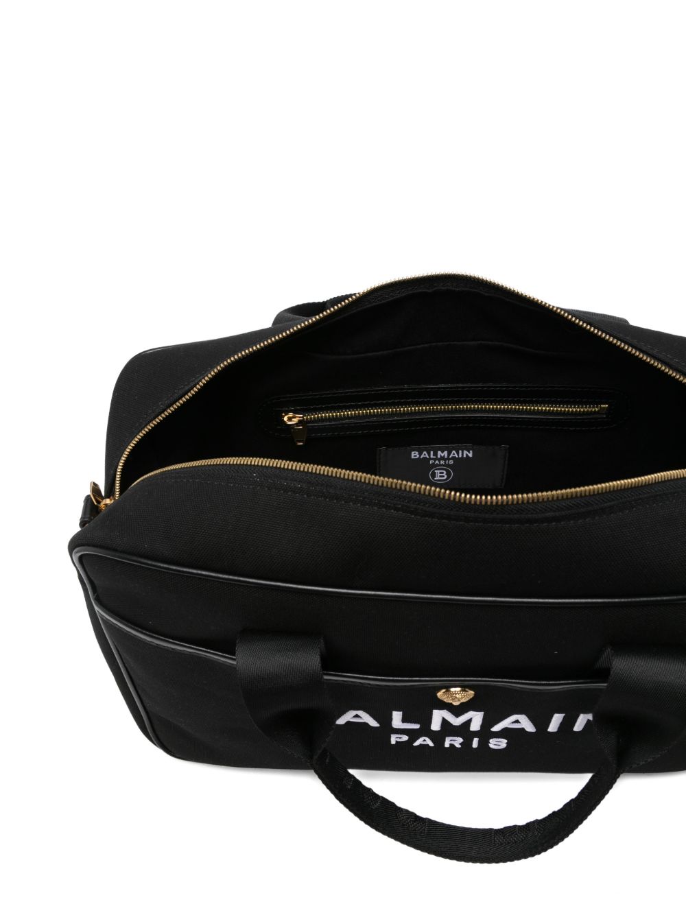 Borsa fasciatoio per neonati Balmain Kids nera con logo sul davanti BZ0508 Z0042 930BC BALMAIN KIDS