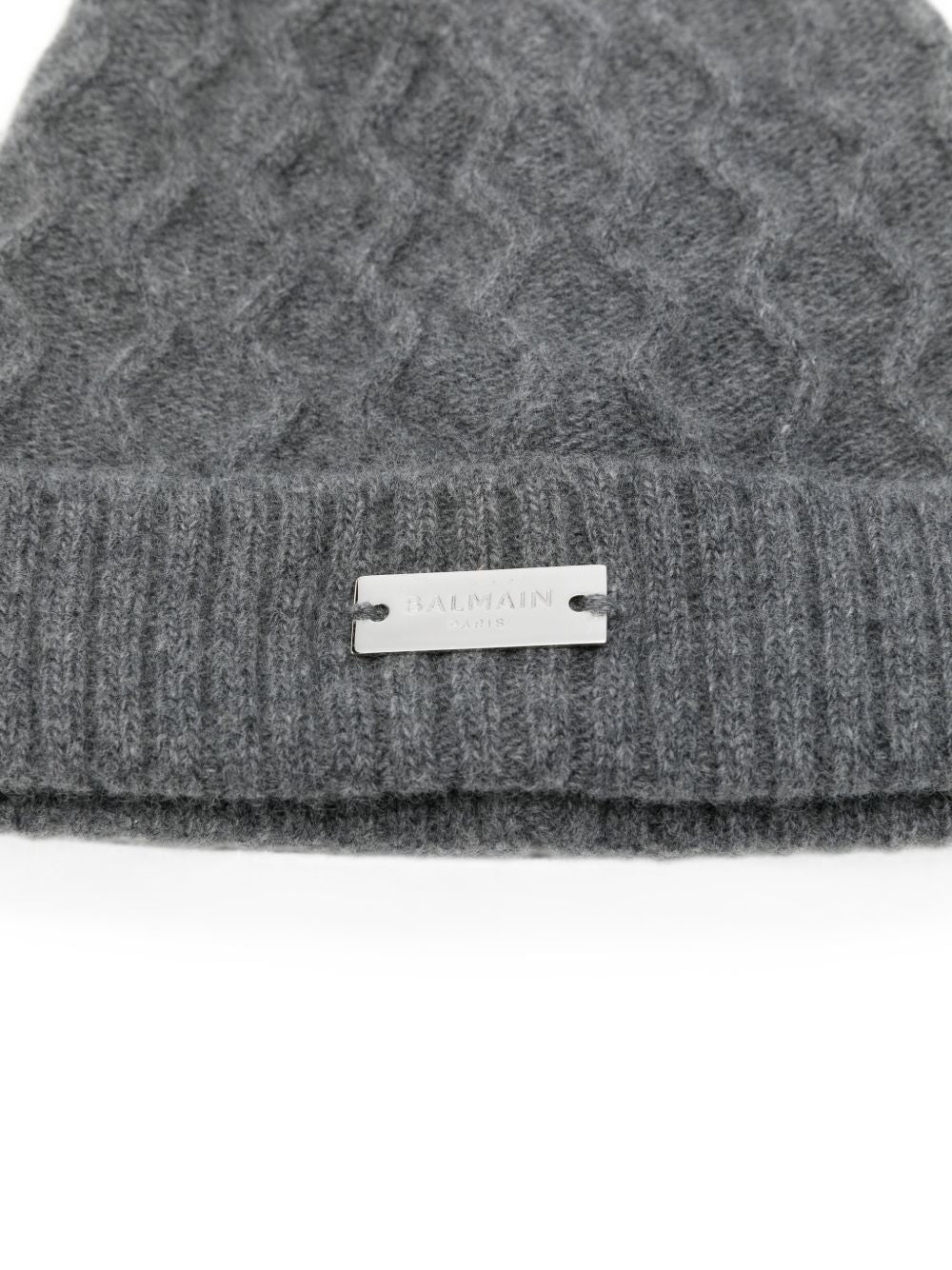 Cappello per bambino Balmain Kids grigio con logo centrale BZ0H07 W0217 808 BALMAIN KIDS