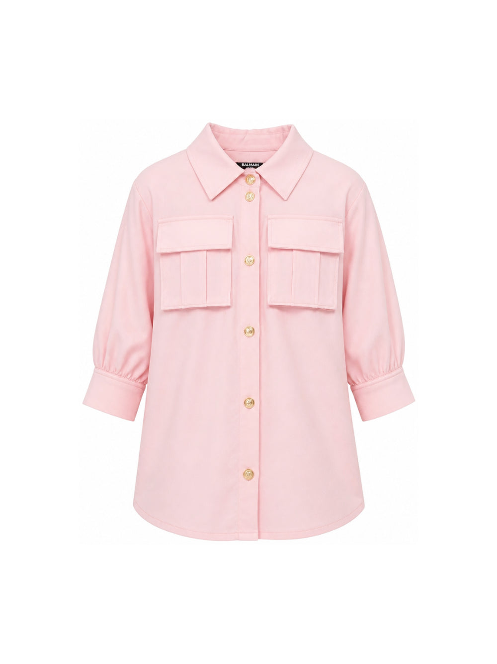 Abito per bambina Balmain Kids rosa con colletto classico BZ1B10 I0196 50HOR BALMAIN KIDS