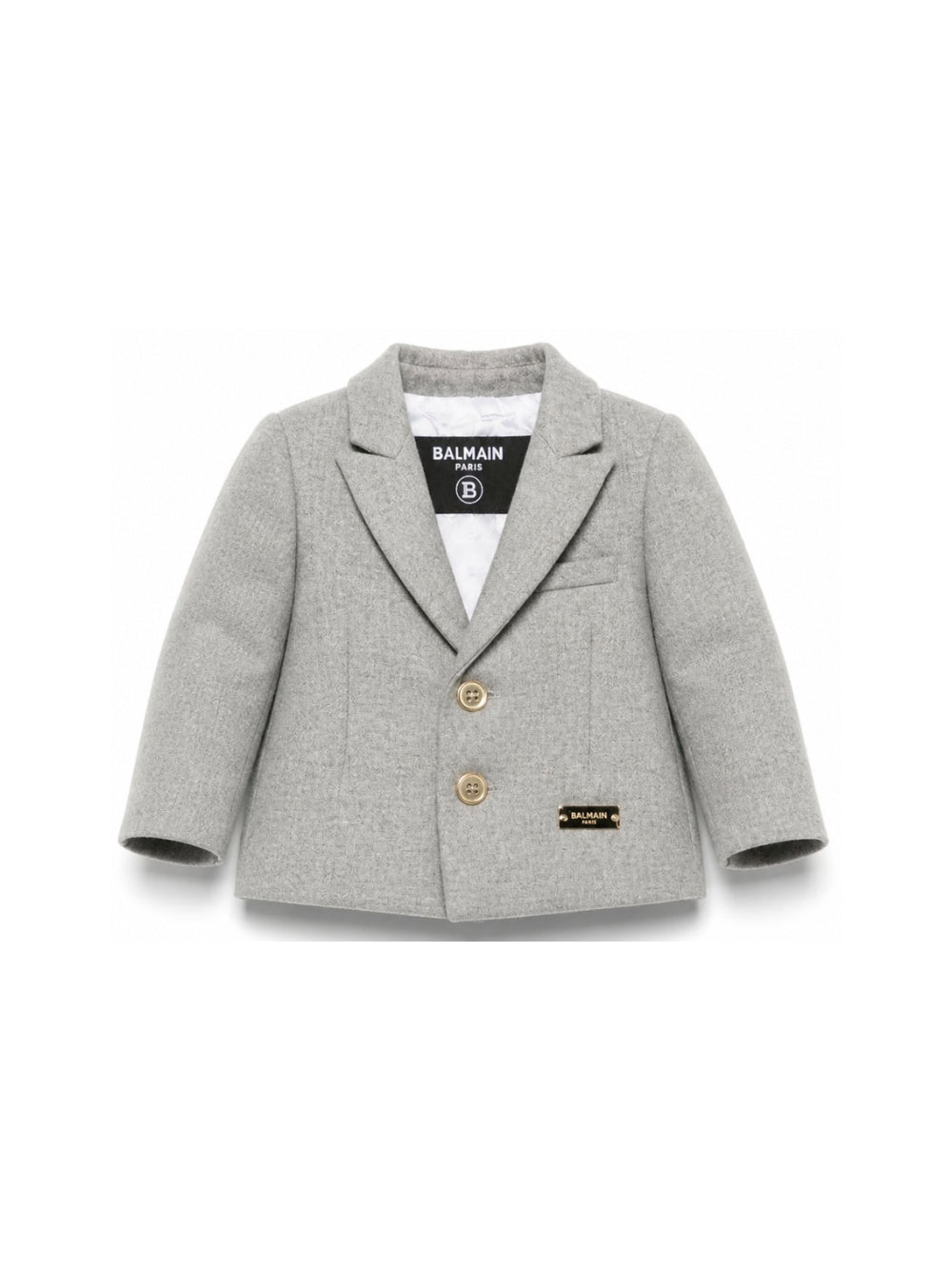 Blazer per neonato Balmain Kids grigio con revers a punta BZ2514 I0341 806OR BALMAIN KIDS