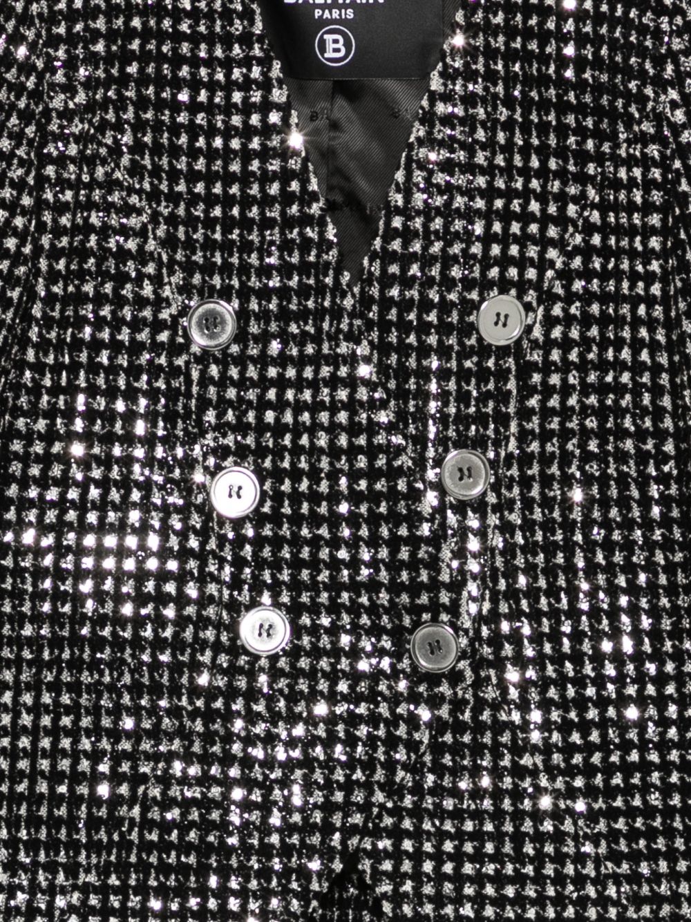 Blazer per bambina Balmain Kids nero con decorazioni paillettes all-over BZ2A64 U0283 930AG BALMAIN KIDS