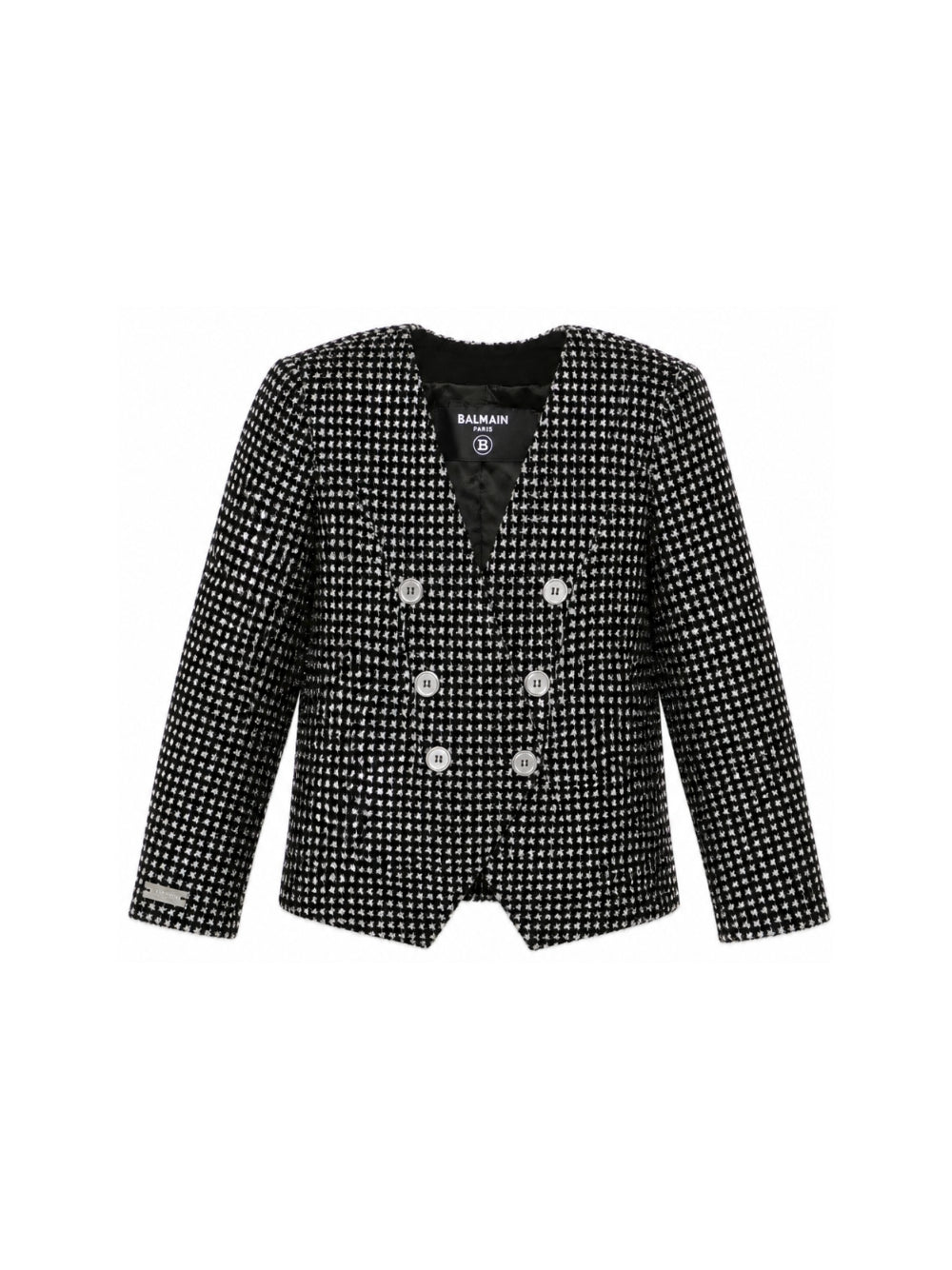 Blazer per bambina Balmain Kids nero con decorazioni paillettes all-over BZ2A64 U0283 930AG BALMAIN KIDS