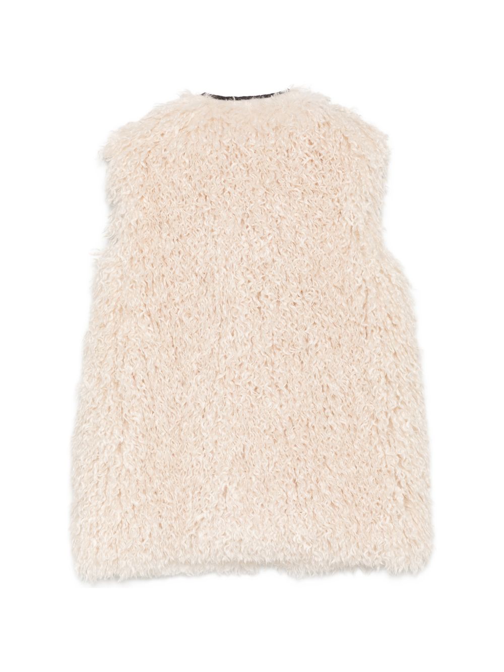 Giubbino per bambina Balmain Kids bianco sporco in pelliccia BZ2B12 H0081 102OR BALMAIN KIDS