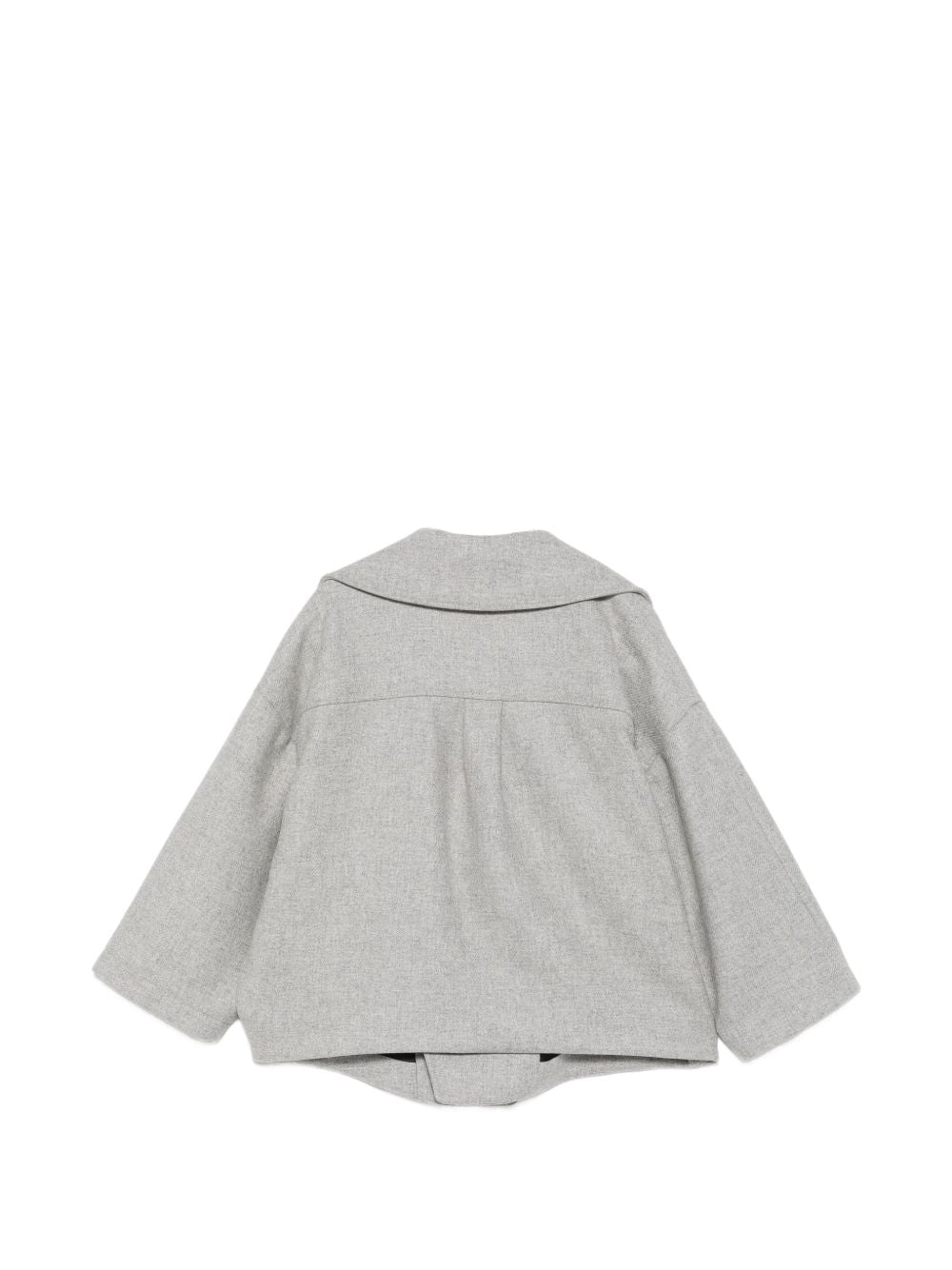 Blazer per bambina Balmain Kids grigio in doppiopetto con maniche ampie BZ2H10 E0254 806OR BALMAIN KIDS