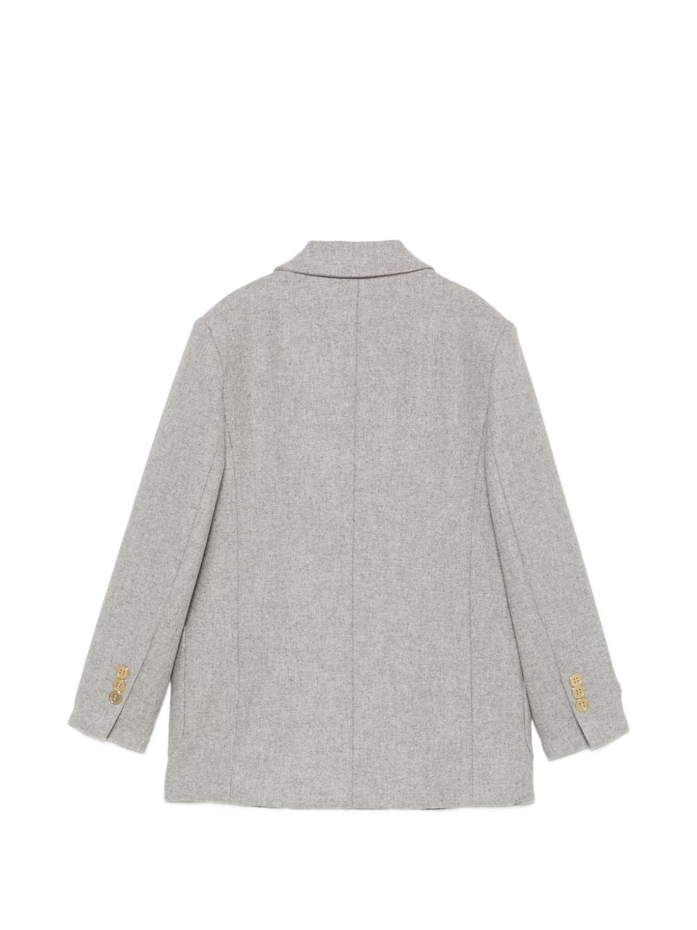 Cappotto per bambino Balmain Kids grigio con revers a punta BZ2H24 I0341 806OR BALMAIN KIDS