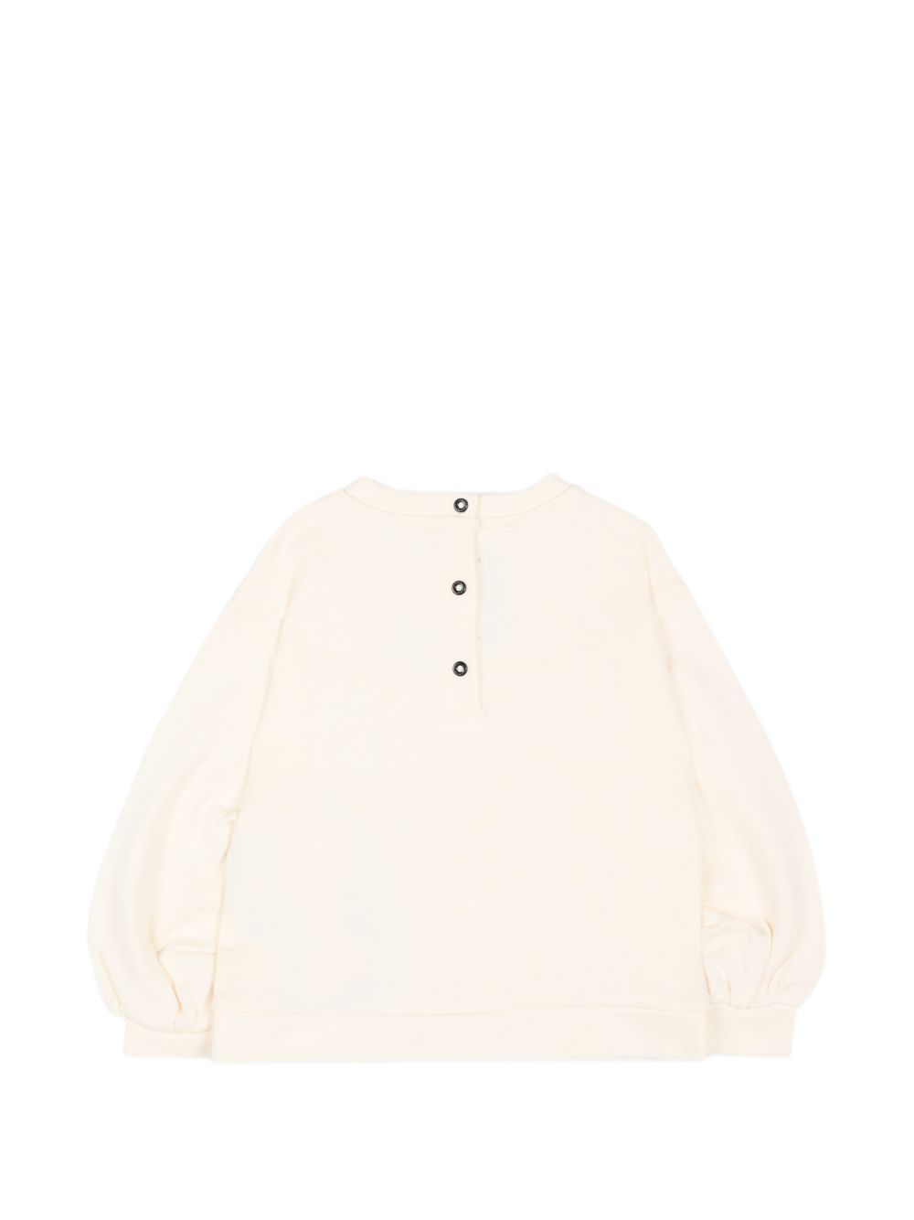 Felpa per neonato Balmain Kids bianca avorio con stampa logo sul davanti BZ4010 Z3183 102NE BALMAIN KIDS