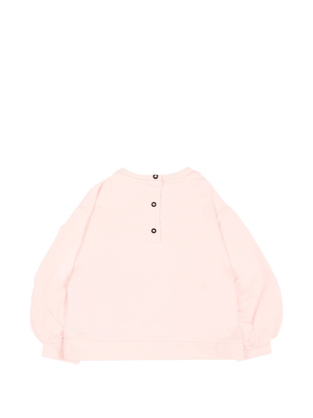 Felpa per neonata Balmain Kids rosa con stampa grafica sul davanti BZ4010 Z3183 508NE BALMAIN KIDS