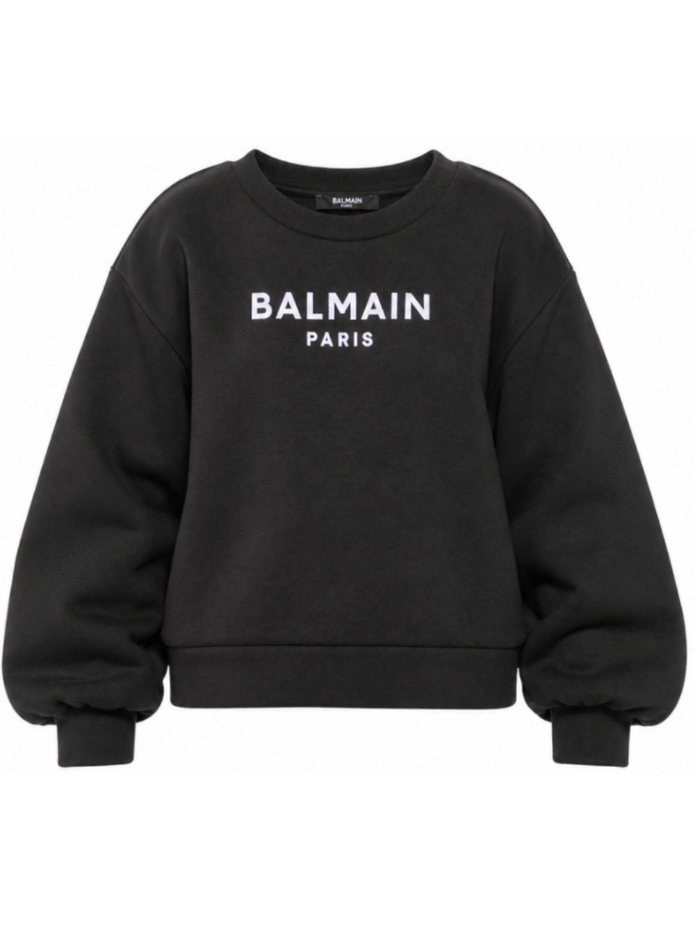 Felpa per bambina Balmain Kids nera con logo sul davanti BZ4A50 Z3728 930BC BALMAIN KIDS