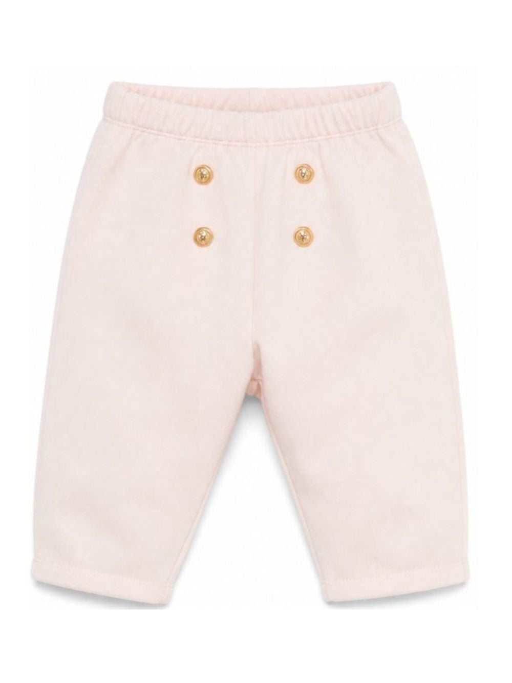 Leggings per neonata Balmain Kids rosa con bottoni color oro BZ6020 Z3183 508OR BALMAIN KIDS