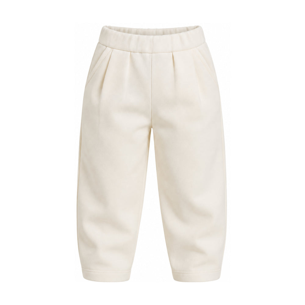Pantaloni sportivi per bambina Balmain Kids bianchi con logo sul retro BZ6A80 Z3728 102NE BALMAIN KIDS