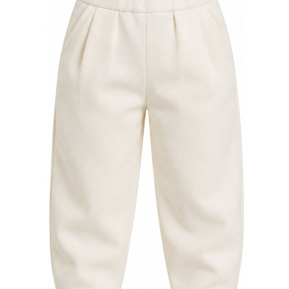 Pantaloni sportivi per bambina Balmain Kids bianchi con logo sul retro BZ6A80 Z3728 102NE BALMAIN KIDS