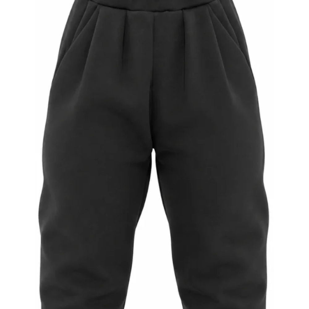 Pantaloni per bambina Balmain Kids neri con logo sul retro BZ6A80 Z3728 930BC BALMAIN KIDS