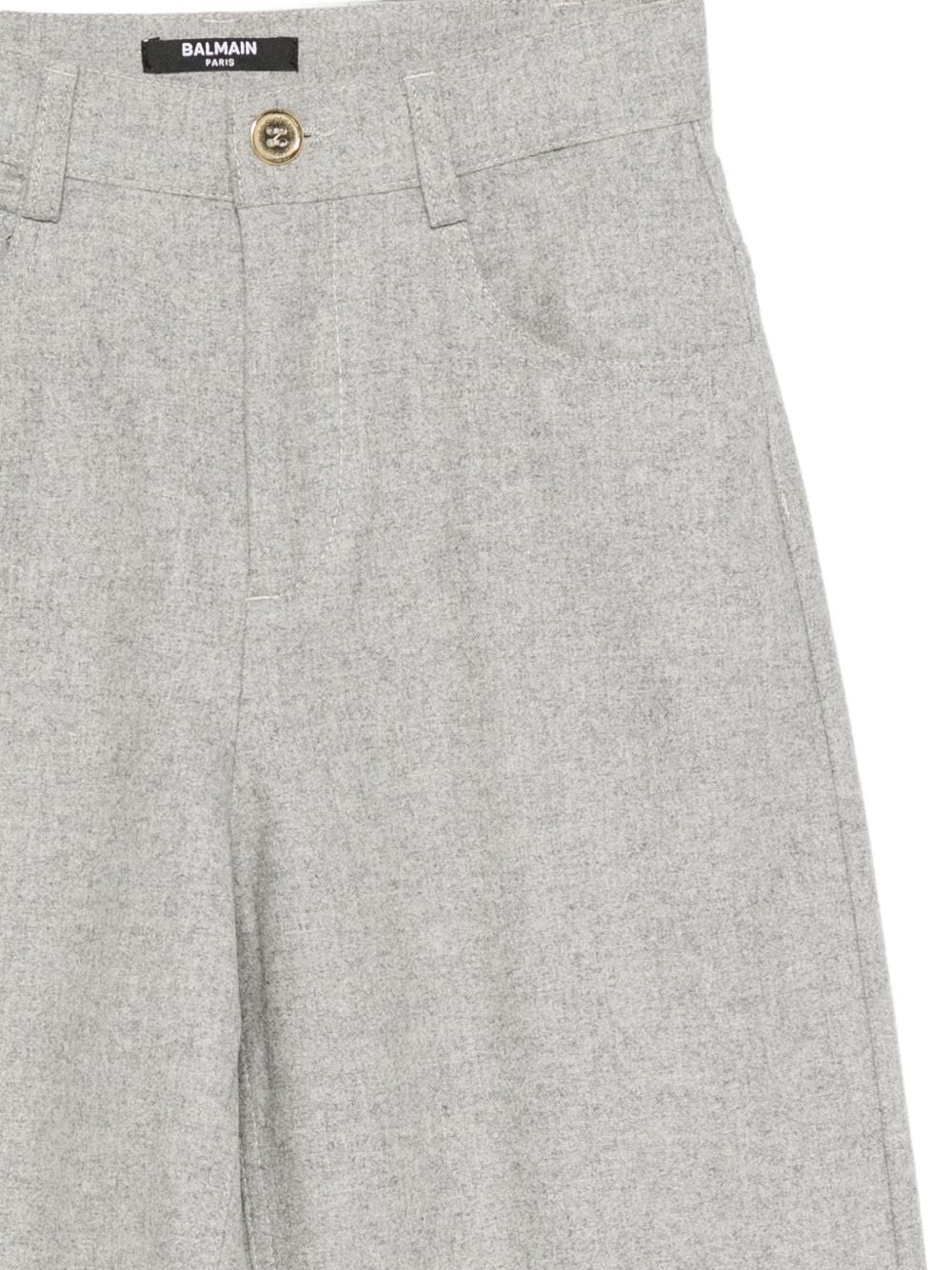 Pantaloni per bambino Balmain Kids grigi con motivo mélange BZ6H80 I0341 806OR BALMAIN KIDS