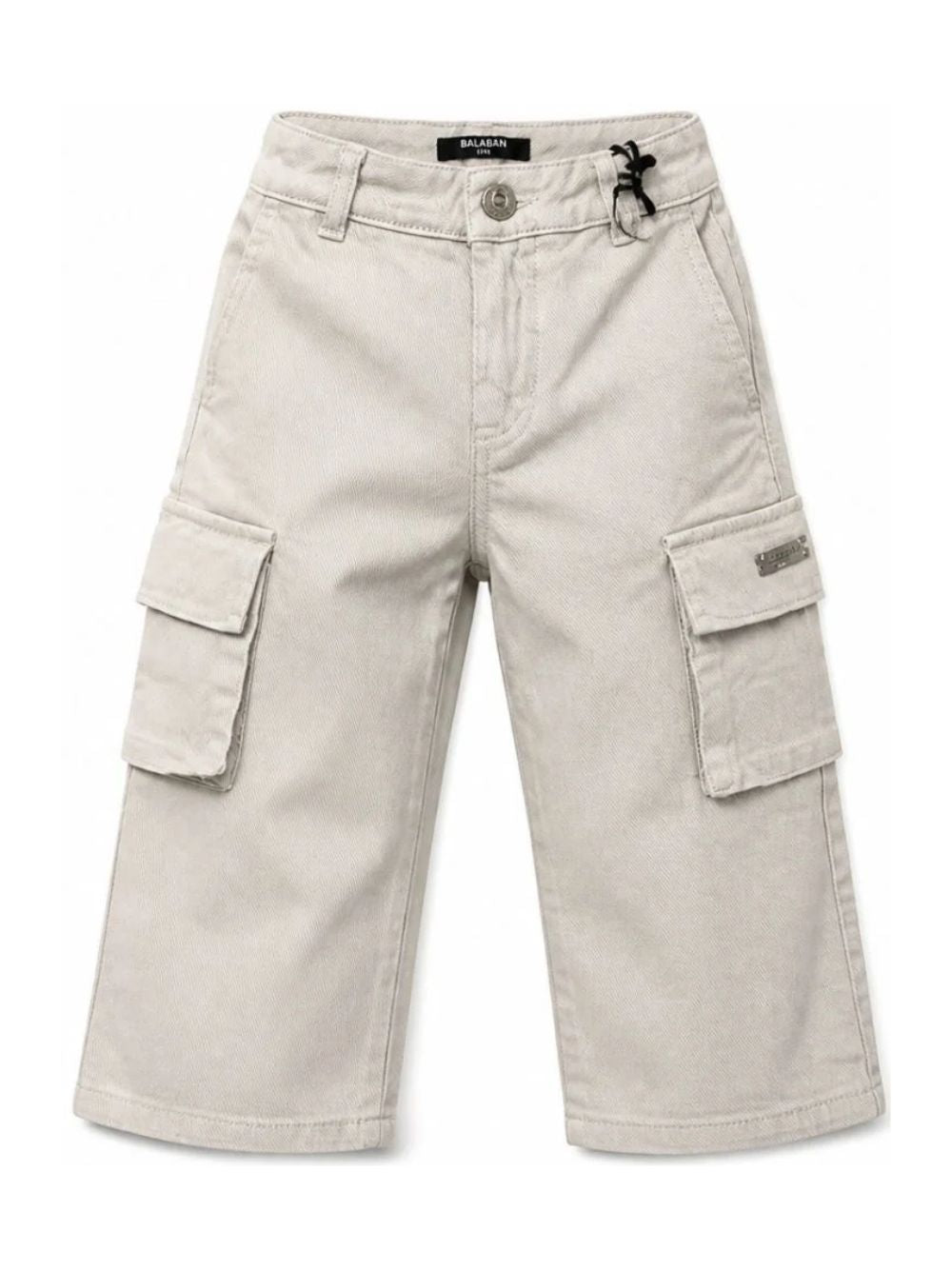 Pantaloni per bambino Balmain Kids grigi con tasche cargo sul davanti BZ6L40 Z3702 902AG BALMAIN KIDS