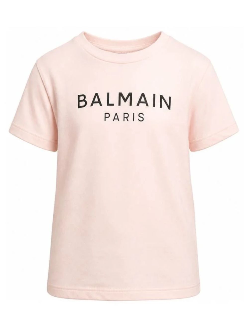 T-shirt per bambina Balmain Kids rosa con stampa logo sul davanti BZ8B61 Z3672 508NE BALMAIN KIDS