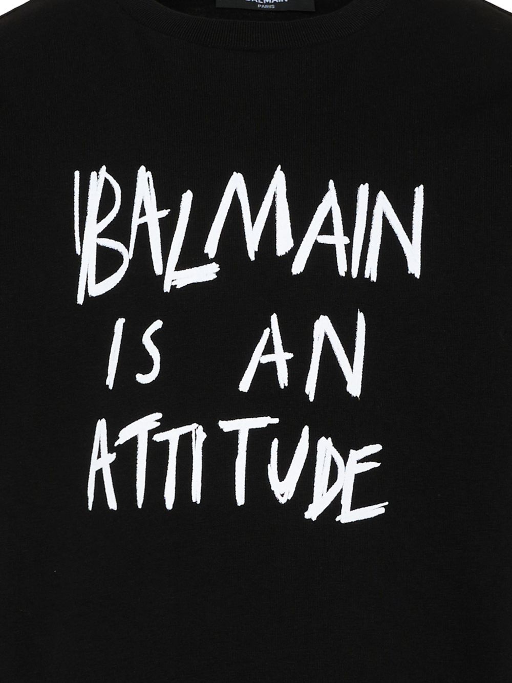 T-shirt per bambino Balmain Kids nera con scritta sul davanti BZ8H01 Z3672 930BC BALMAIN KIDS